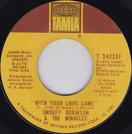 Smokey Robinson & The Miracles - I Can't Stand To See You Cry