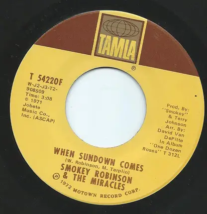 Smokey Robinson & The Miracles - We've Come Too Far To End It Now / When Sundown Comes