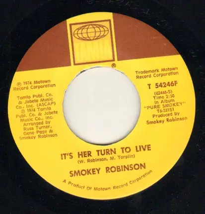 Smokey Robinson - It's Her Turn To Live