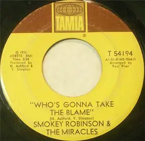 Smokey Robinson - Who's Gonna Take The Blame