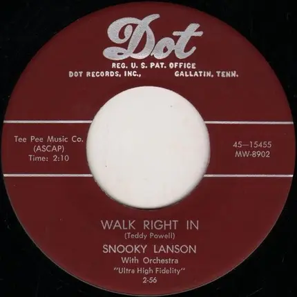 Snooky Lanson - Walk Right In / By The Light Of The Silvery Moon