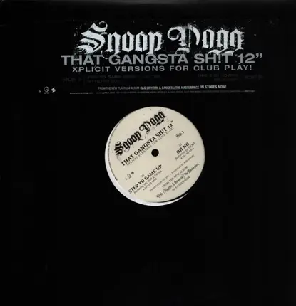 Snoop Dogg - That Gangsta Sh!t 12"