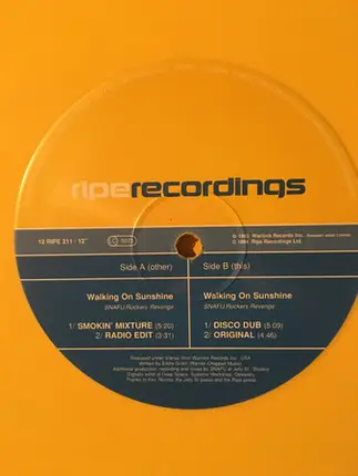 SNAFU / Rockers Revenge - Walking on sunshine