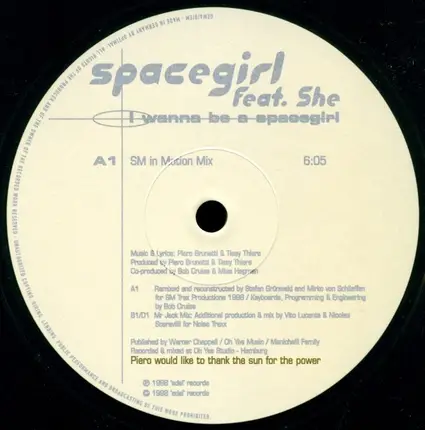 Spacegirl Feat. She - I Wanna Be A Spacegirl