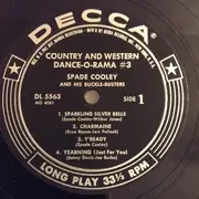 10'' - Spade Cooley And His Buckle-Busters - Country And Western Dance-O-Rama No. 3