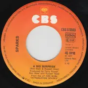 7inch Vinyl Single - Sparks - A Big Surprise