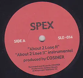 Spex - About 2 Lose It / Always Have A Rap