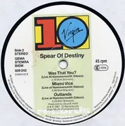 12inch Vinyl Single - Spear Of Destiny - Was That You?