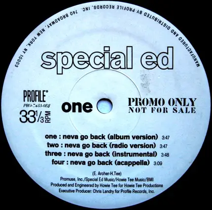 Special Ed - Neva Go Back / Just A Killa