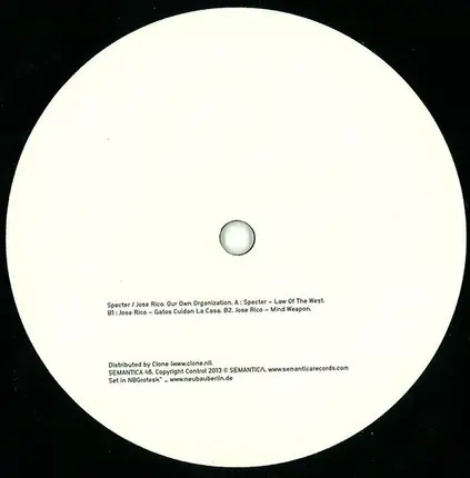 Specter/ Jose Rico - Our Own Organization