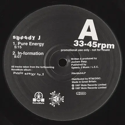 Speedy J - Pure Energy