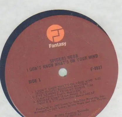 Spiders Webb - I Don't Know What's on Your Mind