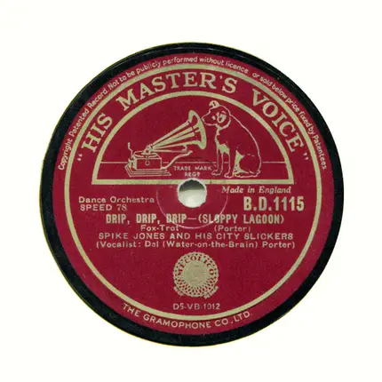 Spike Jones And His City Slickers - Holiday For Strings / Drip, Drip, Drip - (Sloppy Lagoon)