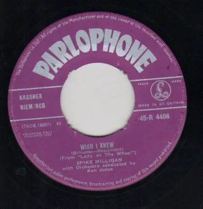 Spike Milligan - Wish I Knew / Will Find My Love Today