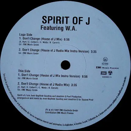 Spirit Of J Featuring Worlds Apart - Don't Change