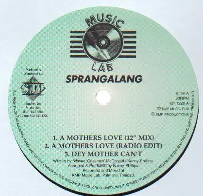 Sprangalang / Billy The Kid - Mother's Love / Bad Vibes