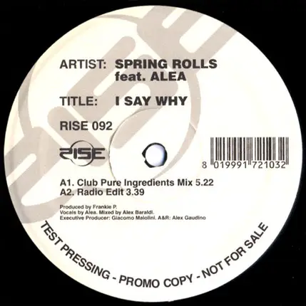 Spring Rolls - I Say Why