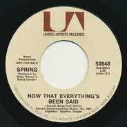 Spring - Now That Everything's Been Said