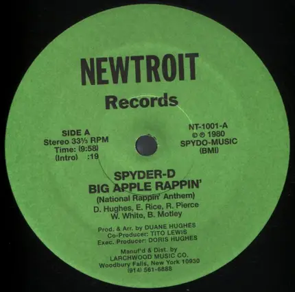 Spyder-D - Big Apple Rappin' / Rapple