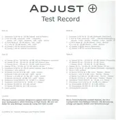 Sweeps - Adjust Test Pressing