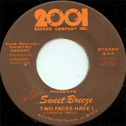 Sweet Breeze - Summer In Malibu / Two Faces Have I