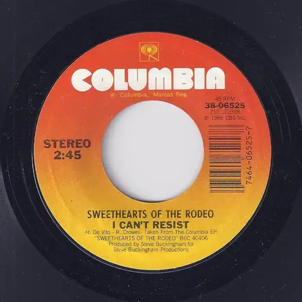 Sweethearts Of The Rodeo - Midnight Girl/Sunset Town