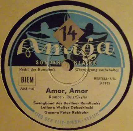 Swingband des Berliner Rundfunks , Walter Dobschinski - Schwarzer Panther / Amor, Amor