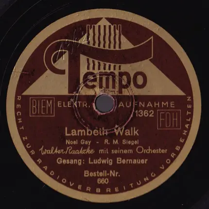 Swing-Tanzorchester Paul Kley / Walter Raatzke Mit Seinem Orchester , Ludwig Bernauer - Goody Goody / Lambeth Walk