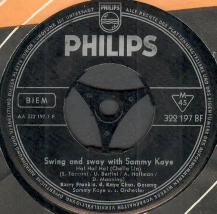 Swing And Sway With Sammy Kaye - Ha! Ha! Ha! (Chella Lla) / You'd Be Surprised