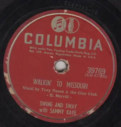 Swing And Sway With Sammy Kaye - One For The Wonder / Walkin' To Missouri