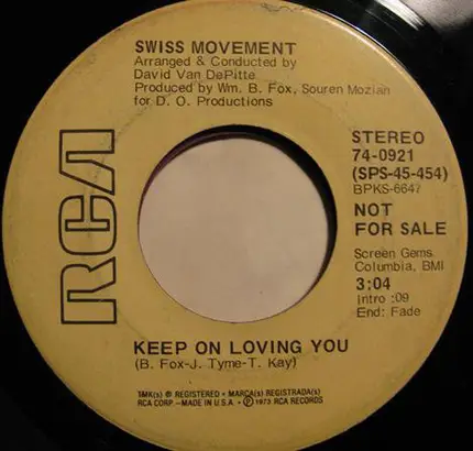 Swiss Movement - Keep On Loving You