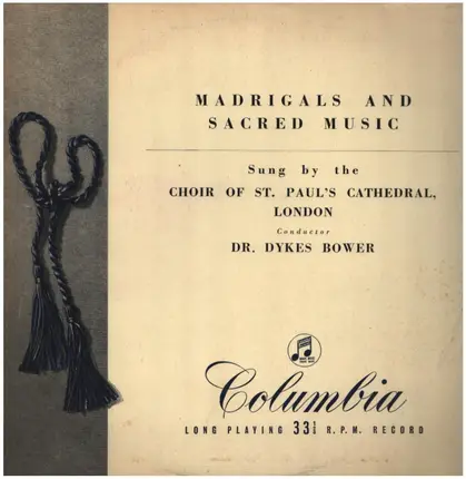 St. Paul's Cathedral Choir - Madrigals And Sacred Music