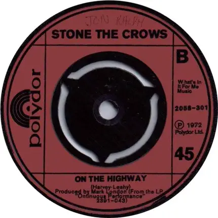 Stone The Crows - Good Time Girl