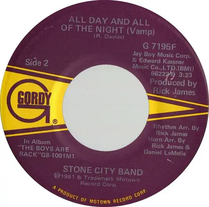 Stone City Band - All Day And All Of The Night
