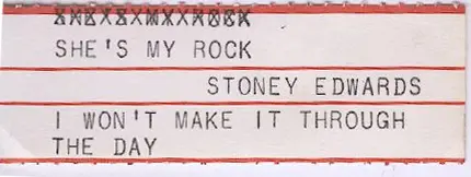 Stoney Edwards - She's My Rock / I Won't Make It Through The Day