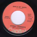 7inch Vinyl Single - Stoney Edwards - She's My Rock / I Won't Make It Through The Day - Los Angeles Pressing