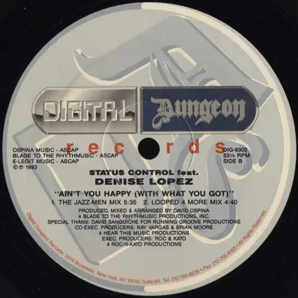 Status Control Feat. Denise Lopez - Ain't You Happy (With What You Got)