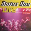 LP - Status Quo - Live At The N.E.C. - Red Vertigo Spaceship Labels. Insert incl.
