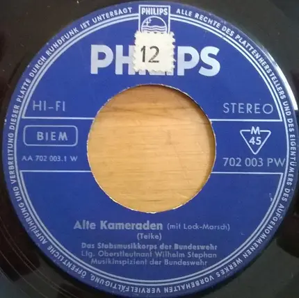 Stabsmusikkorps Der Bundeswehr - Alte Kameraden