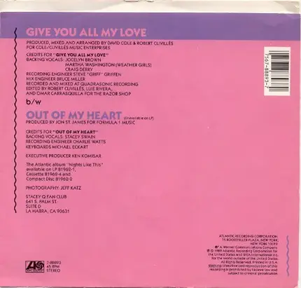 Stacey Q - Give You All My Love