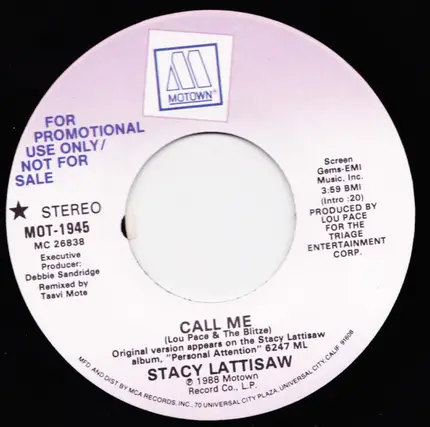 Stacy Lattisaw - Call Me