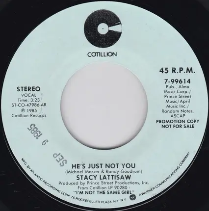Stacy Lattisaw - He's Just Not You
