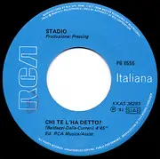 7inch Vinyl Single - Stadio - Chi Te L'Ha Detto?