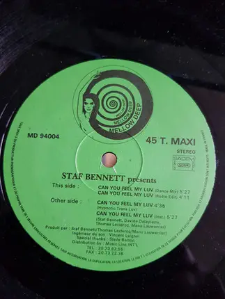 Staf Bennett - Can You Feel My Luv