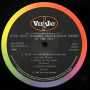 LP - Stan Getz , Wardell Gray , Bennie Green - At The 50's - Mono, Insert