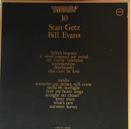 Stan Getz , Bill Evans - The Treasury Of Modern Jazz 10