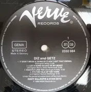 LP - Stan Getz & Dizzy Gillespie - Diz And Getz