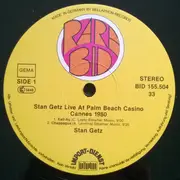 LP - Stan Getz - Live At Palm Beach Casino Cannes 1980