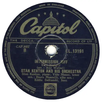 Stan Kenton And His Orchestra - Peg O' My Heart / Intermission Riff