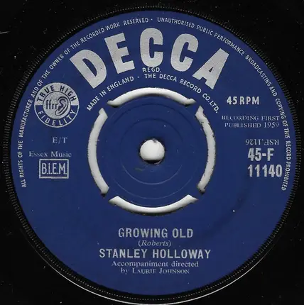 Stanley Holloway - Dark Girl Dressed In Blue